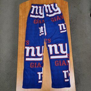 NFL Team Apparel Fleece Drawstring NY Giants Football Pajama Lounge Pants - S